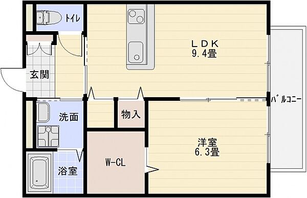 Cozy　Court 203号室｜大阪府八尾市太田７丁目(賃貸アパート1LDK・2階・40.92㎡)の写真 その2