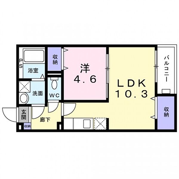 アレグリア藤井寺 ｜大阪府藤井寺市小山１丁目(賃貸アパート1LDK・2階・38.08㎡)の写真 その2