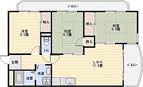 ハーモニアス北本町  ｜ 大阪府八尾市北本町１丁目（賃貸マンション3LDK・6階・60.00㎡） その2