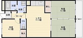 泰山ハイツ  ｜ 大阪府柏原市国分本町４丁目（賃貸マンション3LDK・4階・58.00㎡） その2