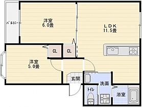 ECP高井田II  ｜ 大阪府柏原市大字高井田（賃貸マンション2LDK・2階・46.00㎡） その2