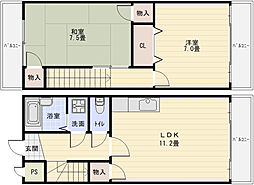 ロイヤル陽光園 2LDKの間取図画像