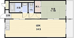 谷口マンション 1LDKの間取図画像