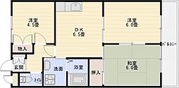 ハイツエバーグリーン 3DKの間取図画像