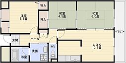 メゾンドゥボヌール 3LDKの間取図画像