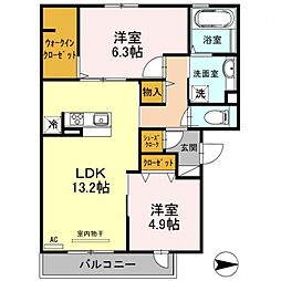 間取図画像 2LDK