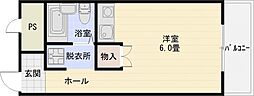 グレープ本町 ワンルームの間取図画像