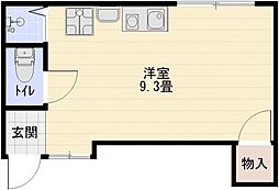 さくらハウス ワンルームの間取図画像