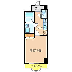 ルミエール八尾駅前 1Kの間取図画像