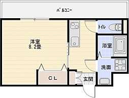 ルミエール八尾駅前 1Kの間取図画像