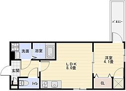 DportaLuchta 1LDKの間取図画像