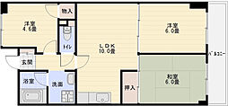 グランドール法善寺 3LDKの間取図画像