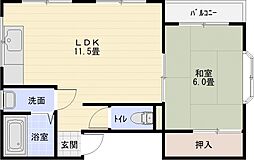 藤井寺ST"HILL2 1LDKの間取図画像