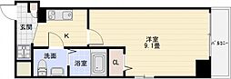 ヒルズ八尾本町 1Kの間取図画像