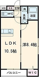 ステラウッド野中3 1LDKの間取図画像