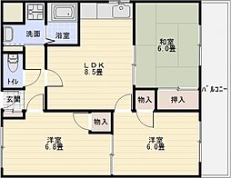 スタンドアップ国分 3LDKの間取図画像