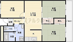 メゾンド・玉手 3LDKの間取図画像