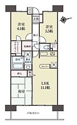 ライオンズステージ大島ウエストアクエア 3LDKの間取図画像