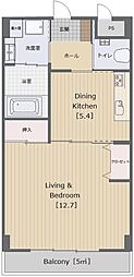京都ガーデンテラス 1LDKの間取図画像