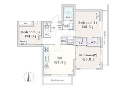 タウンハイツ砧 3DKの間取図画像