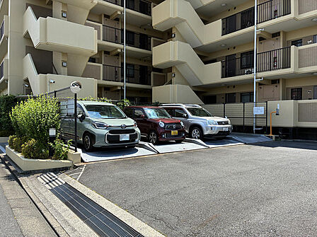 敷地内に平置き駐車場を完備