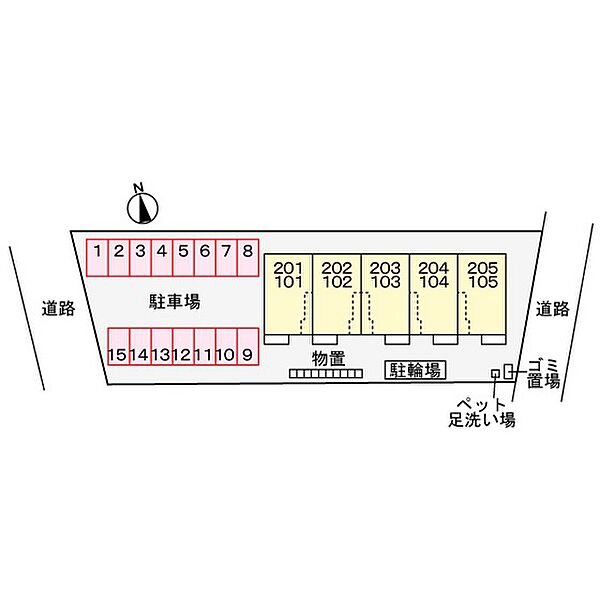 パルクみなみの杜 203｜富山県高岡市戸出町3丁目(賃貸アパート2LDK・2階・59.93㎡)の写真 その15