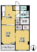 ドリームハウス砺波 208 ｜ 富山県砺波市太郎丸（賃貸アパート2K・2階・43.33㎡） その2