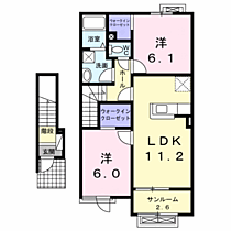 サン フェリーチェ 203 ｜ 富山県砺波市千代（賃貸アパート2LDK・2階・61.96㎡） その2