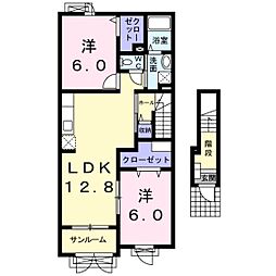 ラフォレスタ3 2LDKの間取図画像