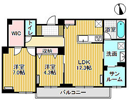 ミライエ・シリウス South 2LDKの間取図画像