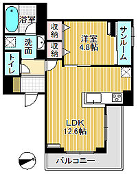 ミライエ・シリウス South 1LDKの間取図画像