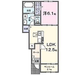 ゴラッソ 1LDKの間取図画像