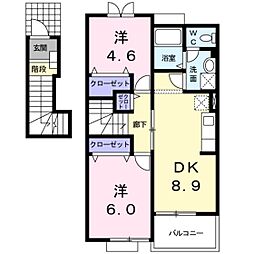 ローレル・NS1 2DKの間取図画像