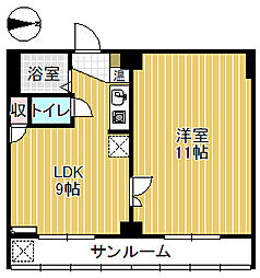 ラポール五台 1LDKの間取図画像