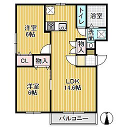 ガーデンハイム 2LDKの間取図画像