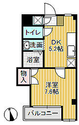 コーポエイム 1DKの間取図画像