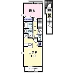 ドンペリニョン 1LDKの間取図画像