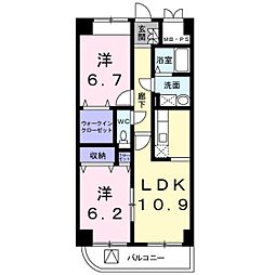 ウェルネス4 2LDKの間取図画像