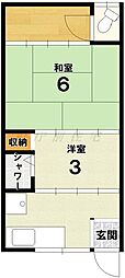 泉アパート 2Kの間取図画像