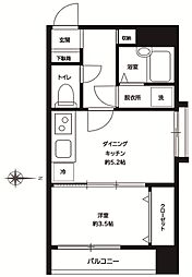 エントピア高円寺 1DKの間取図画像