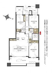レクセルマンション習志野 3LDKの間取図画像