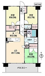 レーベン朝霞Regenes 3LDKの間取図画像
