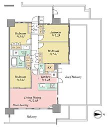 レーベン八王子GRANDSAGE 4LDKの間取図画像