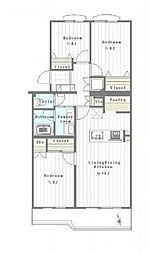 佐倉グリーンコープ 3LDKの間取図画像