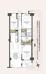 コスモ千葉グレイスヒルズ 3LDKの間取図画像