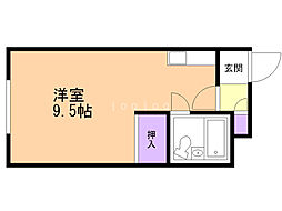 メゾンハーバービュー ワンルームの間取図画像