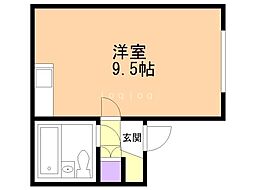 ピアコート新光 ワンルームの間取図画像