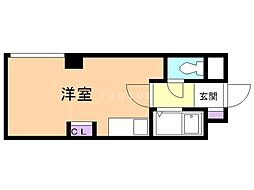 アルカーサ富岡 ワンルームの間取図画像