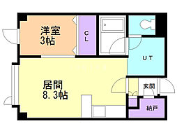 ポート・24小樽 1LDKの間取図画像