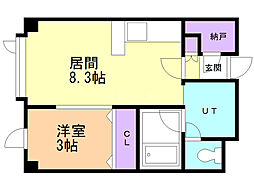 ポート・24小樽 1LDKの間取図画像